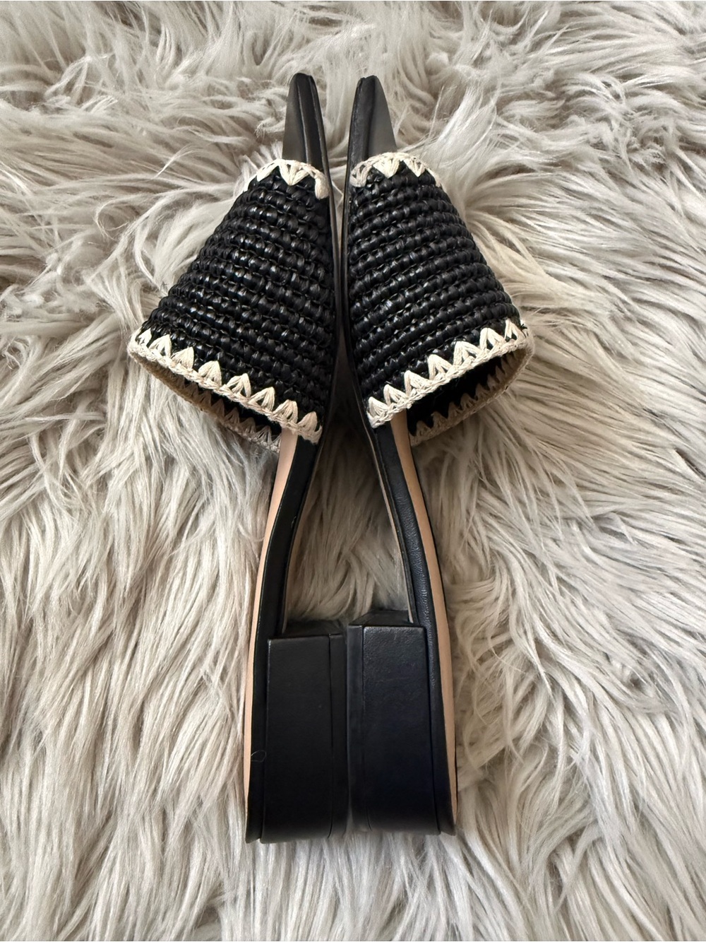ANTHROPOLOGIE Maeve Coralie Raffia Slide Sandal Size 37 Size 7 - Picture 4 of 9